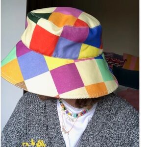 Mira Mikati checked corduroy bucket hat